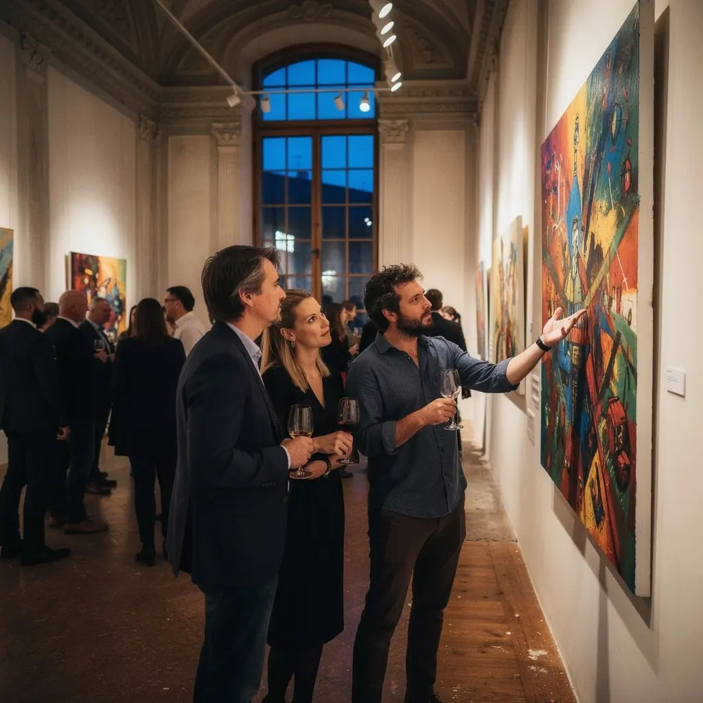 An interior shot of a renowned Slovak museum showcasing traditional folk artifacts.