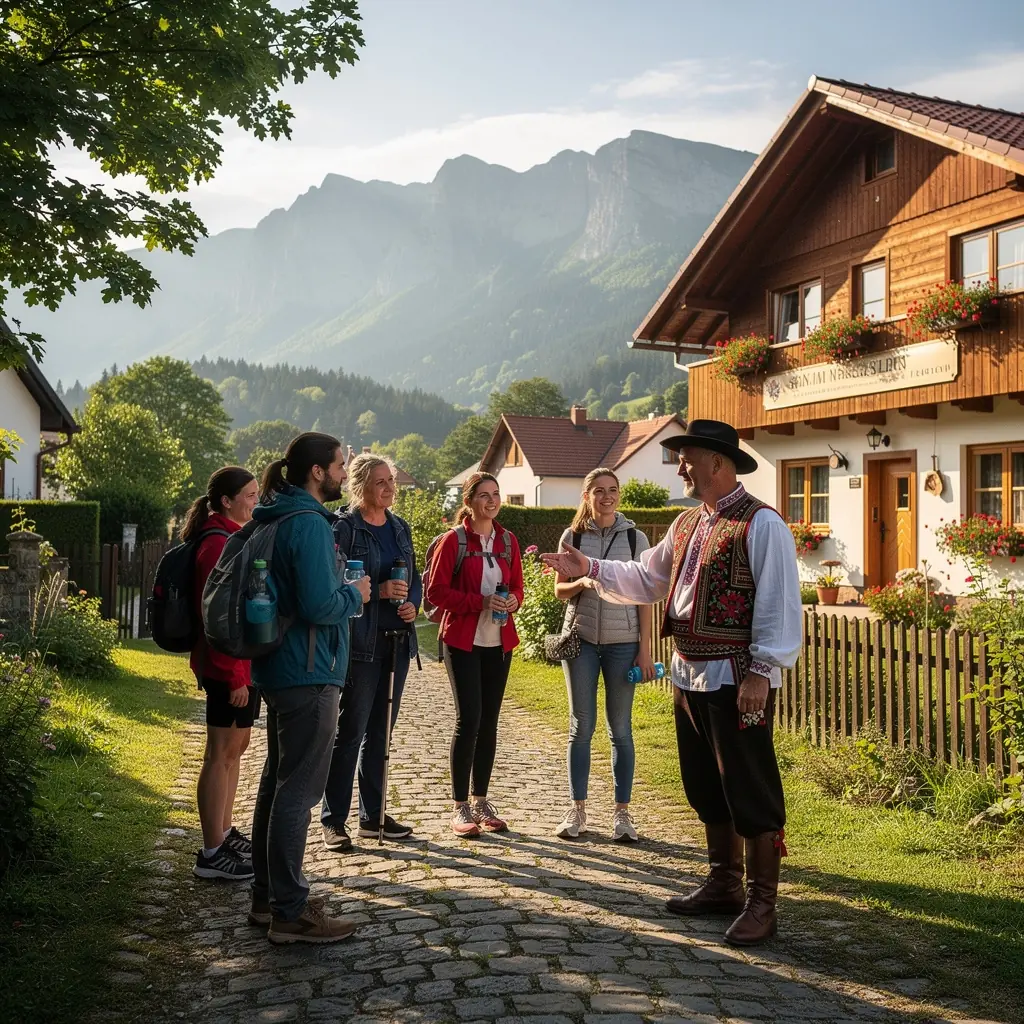 A panoramic view of the High Tatras mountains, ideal for cultural exploration.